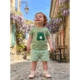 thumbnail image 4 of BemeyourBBs Toddler Baby Boy Summer Clothes Infant Baby Boys Turtle Shark Frog Outfit Short Sleeve Animal Embroidery T-Shirt and Plaid Shorts Toddler Boys Summer Outfits, 4 of 7