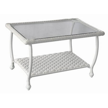 Mainstays Wicker Coffee Table White Mainstays Wicker Coffee Table White