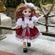 thumbnail image 1 of Muñeca de 30 Cm Articuda, Móvil, de Moda, de Plástico, , Simución, cabellero Grueso, Extraíble, Accesorios , Muñeca de Juguete bnco rojo CUTICAT Muñeca articulada con bola, 1 of 8