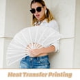 thumbnail image 3 of FRCOLOR Sublimation Ready Plastic Hand Fans DIY Blank Handheld Folding Fans Chinese Dance Festival Party Decorations Kung Fu Performance Accessories, 3 of 7