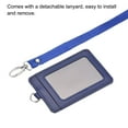 thumbnail image 4 of Uxcell Badge Holder 11x7.4cm Vertical PU ID Card Holder with Rivet Detachable Neck Lanyard Blue Pack of 2, 4 of 6