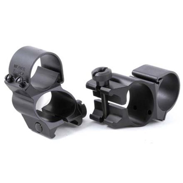 Weaver SeeThru Scope Rings 1" DUAL EXT Matte Black