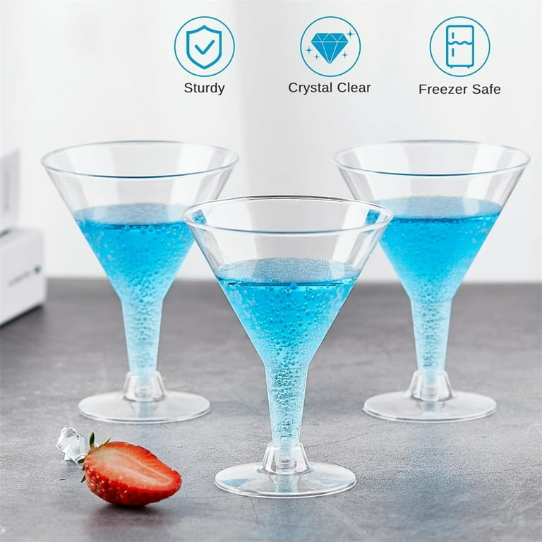 Verres Transparents Fête Verres à Martini Plastique GBACHOOSE - Lot De 60 - 180ml Coupe Champagne Plastique Verres Transparents Fête Verres à Martini Plastique GBACHOOSE - Lot De 60 - 180ml Coupe Champagne Plastique