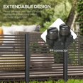 thumbnail image 3 of Brown 4ft Outdoor Privacy Screen – Metal Garden Divider for Patio, Deck & Backyard – Versatile Barrier with 2 Standing Options, 3 of 7