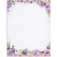 thumbnail image 4 of Pipilo Press Purple Watercolor Floral Stationery Paper and Envelopes Set (8.5 x 11 In, 48 Pack) - Stationary Letter and Envelopes, 4 of 8