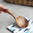 thumbnail image 3 of Kearding Cuchara de arroz fácil de limpiar de madera, amplia aplicación para cocina y comedor, cuchara de madera para sopa Cocina y Comedor, 3 of 6
