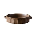 thumbnail image 1 of Double Ear Cut Surface Round Plate Vintage Rough Pottery Baking Dish Dry Pot Plate Restaurant Household Soup Plate Dumpling Plate, 1 of 5