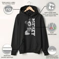 thumbnail image 3 of Men's Mickey & Friends Black and White Mickey Mouse Pull Over Hoodie Black 2X Large, 3 of 9