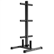 Easyfashion 2 In. Olympic Weight Plate and Barbell Storage Tree Stand Rack