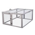 thumbnail image 2 of Resenkos Rabbit Hutch, Bunny Cage, Chicken Coop,Folding Rabbit Hutch with Roosting Bar, Wood Collapsible Guinea Chick Run, Outdoor Bunny Cage, Portable, Gray, 2 of 10