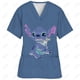 thumbnail image 3 of Uniforme de enfermera con cuello en V y manga corta para dentista informal para mujer Uniforme superior Uniforme clínico de Disney Star Baby Stitch Uniforme de enfermera, 3 of 5