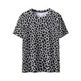thumbnail image 2 of HONHUZH Mend Tops Shorts Sleeve Leopard Print Casual Sports Round Neck Vintage Short Sleeve Shirt Tops, 2 of 9