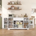 thumbnail image 1 of Homfa Buffet de Cuisine de 54,3 Po L avec Tiroir, Armoire de Rangement à 4 Portes avec Tablettes Ajustables, Blanc, 1 of 7