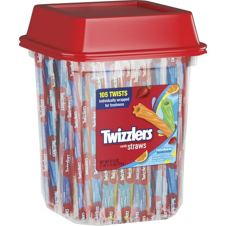 - (2 Pack) Twizzlers, Rainbow Twists Licorice Chewy Candy, 27.5 Oz