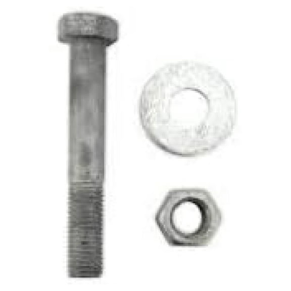 5/8"-11 x 5" Hot Dipped Galvanized Hex Bolt w/Nuts & Washers, Grade A, Partial Thread, Quantity 25 - by DyGTyX,