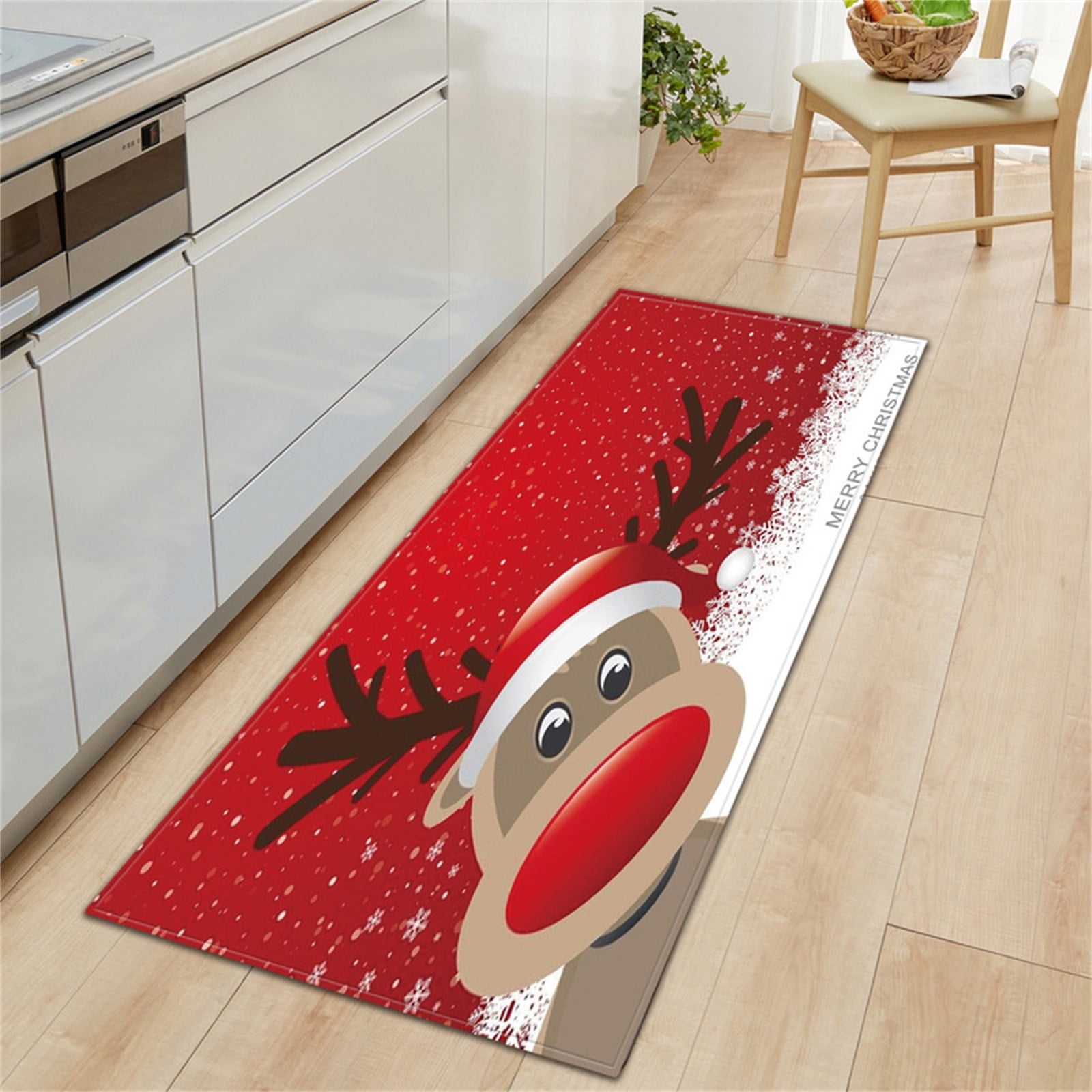 Large Merry Christmas Welcome Doormat Indoor Home Carpets Mat Pad Decor 40x120CM 