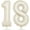 Cream Numer 18, variant on 40 Inch Cream Number 18 Balloon, 18th Birthday Balloons, Big Digital 18 or 81 Beige White Giant 18 Foil Balloon Helium for 81st 18th Birthday Decorations Anniversary Baby Shower Party Supplies