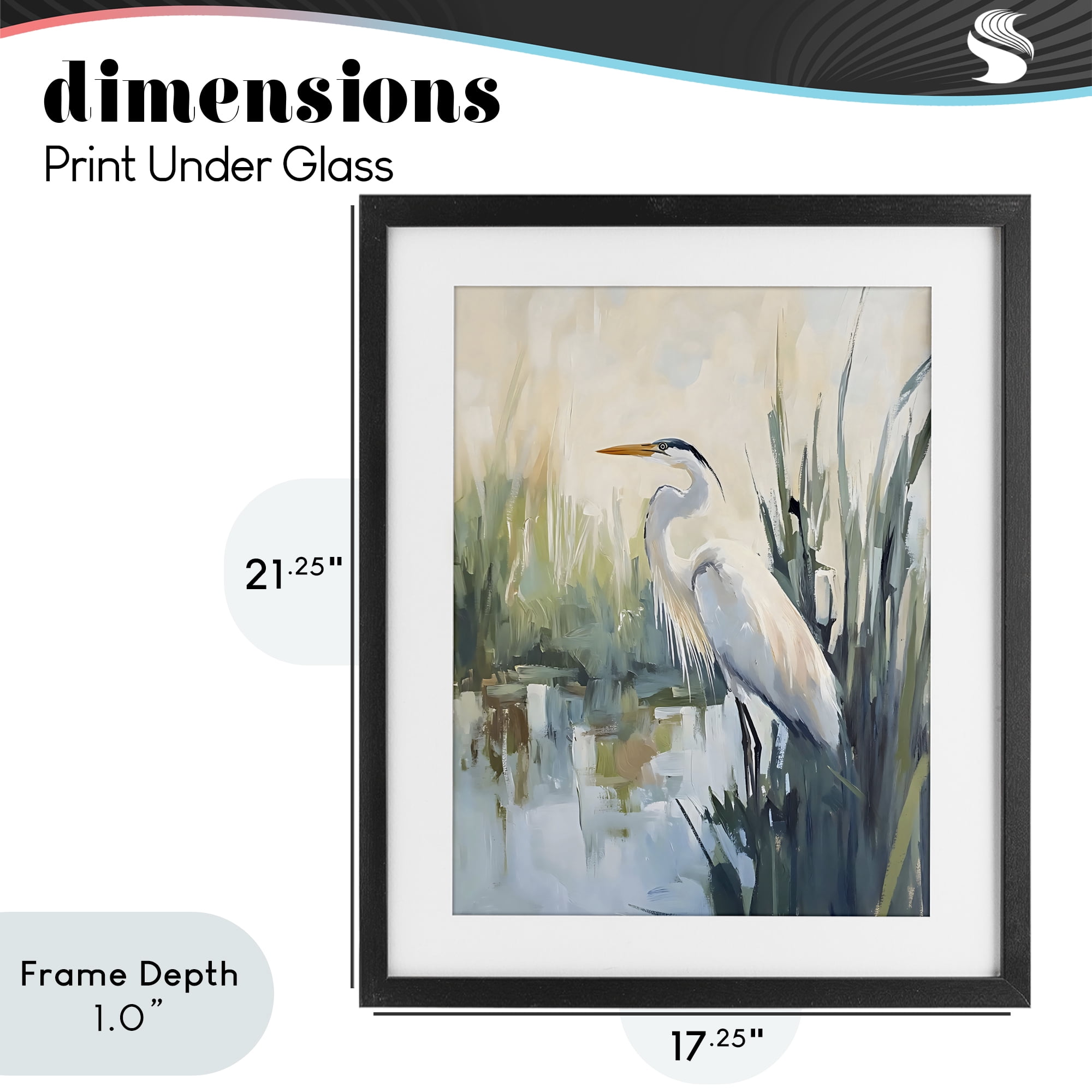 Stupell Industries King Of The Marsh Black Framed Print Under Glass, design by Creative Studio