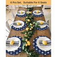 thumbnail image 4 of 13 Inch Round Placemats Set of 4, Christmas Navy Blue Non Slip Heat Insulation PP Table Mats, Winter Snowflakes Modern Xmas Trees Washable Place Mats for Kitchen Dining Party Table Decor, 4 of 7