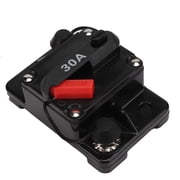 Riousery 12V 30A Car Stereo Audio Resettable Inline Circuit Breaker, Waterproof Self Recovery Fuse Block Holder for Automotive Vehicle Protection (8.00x6.00x4.00 inches / 20.3x15.2x10.2 cm)