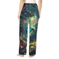 thumbnail image 3 of Picia Enchanted Forest Butterfly A Womens Soft Woven Cotton Elastic Waistband Sleep Pajama Pant Lounge Sleep Pant With Pockets And Drawstring-Small, 3 of 9