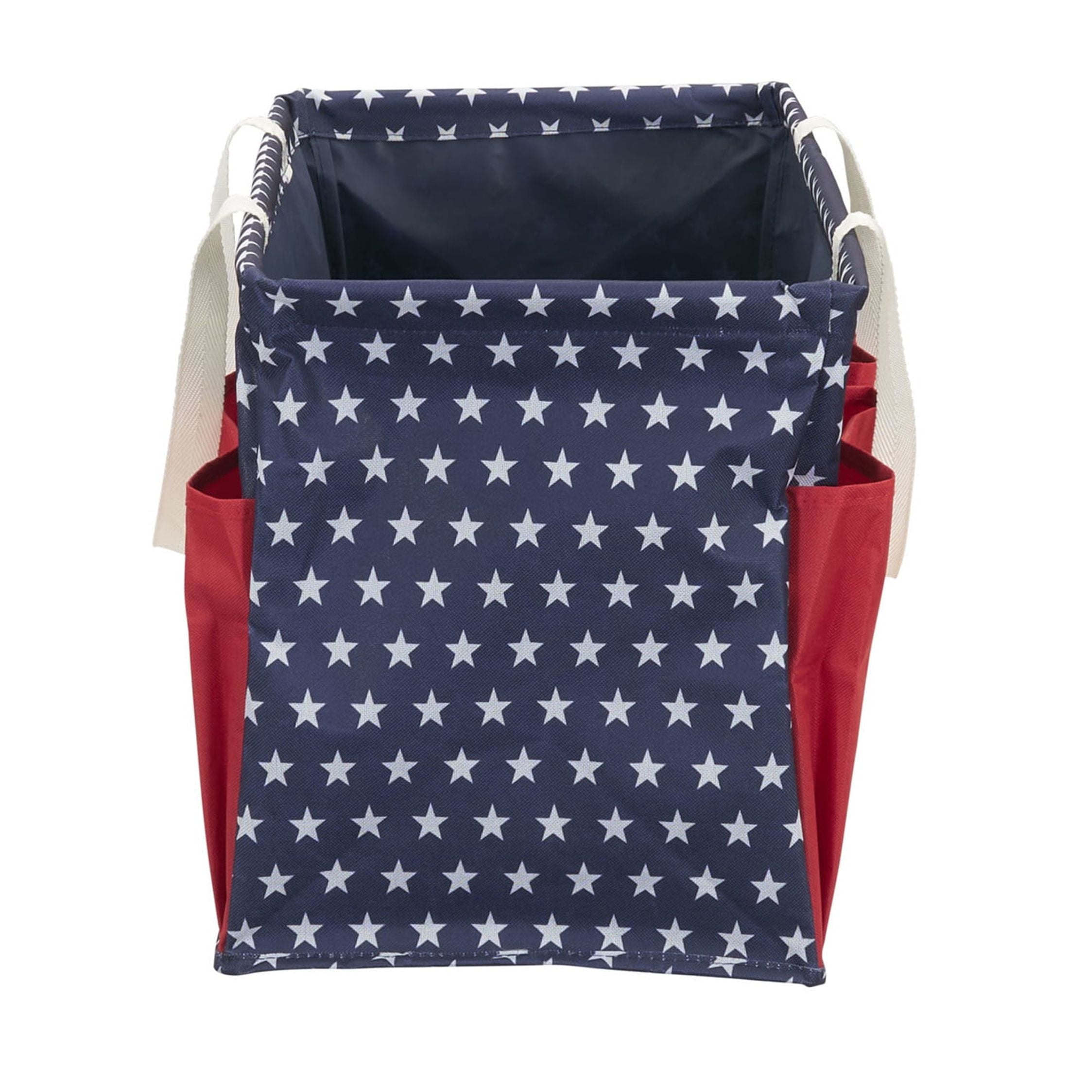 Household Essentials Red, White, and Blue Krush Container All-Purpose Utility Tote with Pockets