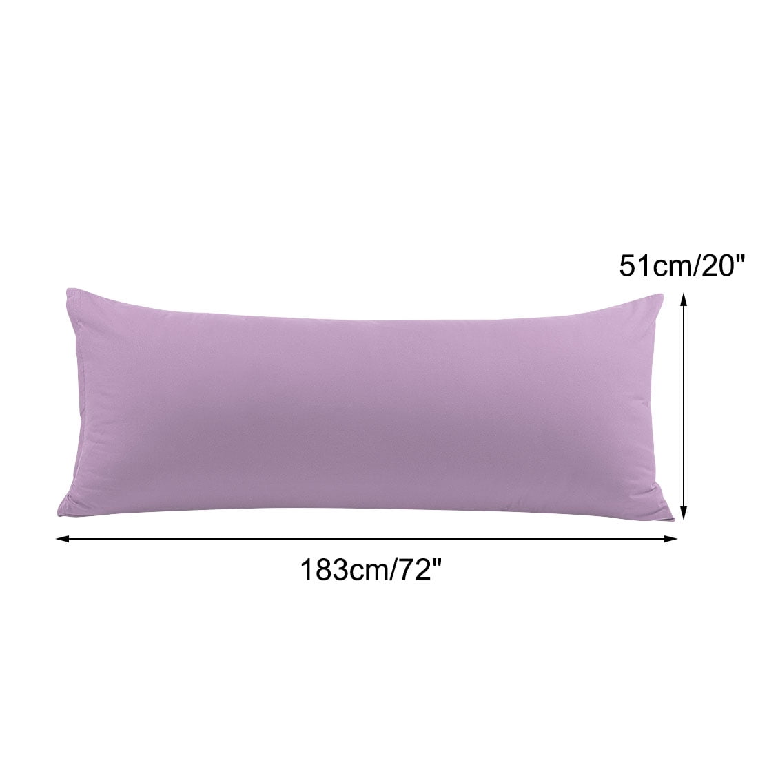 Unique Bargains 1 Pack Brushed Microfiber Body Pillowcase, 20" x 72", Lavender