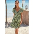 thumbnail image 2 of LASCANA Women's Printed V-Neck Dress Screen Print, 2 of 5