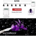 thumbnail image 2 of Cadena de luces de araña de Halloween con pilas, cadena de luces con caja de batería impermeable, adecuada para decoración interior/exterior (2 modos) 6 m/19,5 pies 40 LED, 2 of 4