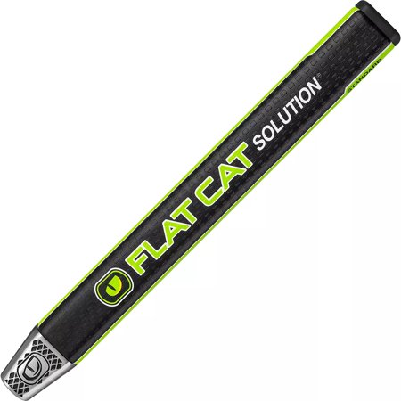 UPC: 0849278087234 | NEW Flat Cat Solution Standard Weighted Black/Lime Putter Grip