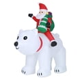 thumbnail image 1 of Luxen Home 6Ft Santa and Polar Bear Inflatable with LED Lights, 1 of 4