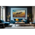 thumbnail image 3 of Animal Wall Art Picture Running Leopard Animal Wall Decor Canvas Wall Art For Livingroom Bedroom Office, 3 of 7