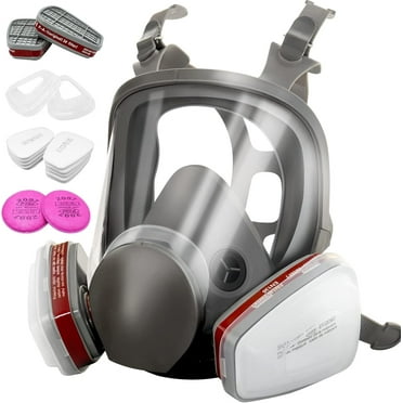 6800 Full Face Gas Mask - Anti-fog, Dust-proof Respirator Nuclear with 2097 & 6001CN Filters Protection for Painting, Mechanical Polishing, Welding and Other Work Protection