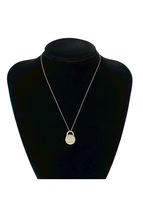 Pre-Owned TIFFANY & Co. Tiffany Round Rock Sterling Silver 925 Necklace Pendant... (Good)