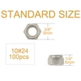 thumbnail image 4 of binifiMux 100pcs 10-24 Nylock Self Lock Nuts Nylon Inserted 304 Stainless Steel, 4 of 4