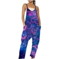 thumbnail image 1 of Styesk Pantalons pour Femmes Combinaisons Sans Manches Amples en Lin Jambes Larges, 1 of 4