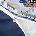 thumbnail image 4 of Castle Fairy Cute Camo Woodland Animal Twin Duvet Cover,Fox Bear Deer Puppy Pine Twin Bedding,Sky Blue Cream,Navy Blue Reversible,2pcs,No Comforter,1 Duvet Cover and 1 Pillowcase, 4 of 6