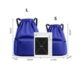 thumbnail image 4 of (L black)Drawstring Backpack, Unisex Sports Bag for Swimming/Surfing/Traveling/Hiking/Yoga, 4 of 4