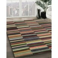thumbnail image 3 of Ahgly Company Machine Washable Indoor Square Contemporary Sepia Brown Area Rugs, 4' Square, 3 of 7
