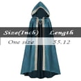 thumbnail image 3 of Medieval Cape, Renaissance Hooded Cloak, Renaissance Cape, Cape Robe Wizard, Cloak With Hood Women Renaissance Hooded Medieval Cloak Witch Robe Viking Cape, Royal Blue One Size, 3 of 6