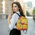 thumbnail image 6 of FORMRS Mini Backpack Purse for Women Quilted Travel Daypack Casual Shoulder Bag, Orange Cocktails, 6 of 7