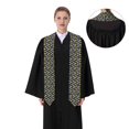thumbnail image 4 of Daiia Watercolor Bathyscaphe Pattern Graduation Shawl Stole – Satin Graduation Stole Academic Stole Non-Slip Design-Flattened, 4 of 7
