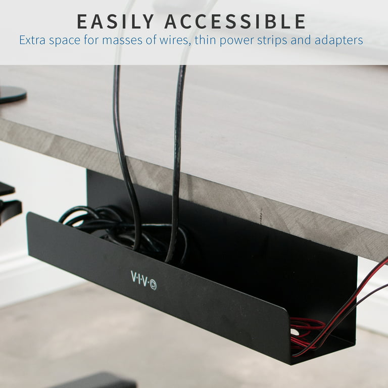 VIvo White Under Desk Cable Management Tray