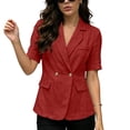thumbnail image 5 of Hilenly Short Sleeve Blazers for Women Open Front Suit Jackets Lightweight Blazer for Work Casual, 5 of 8