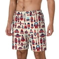 thumbnail image 2 of Gaeub Rocket Pattern Mens Swim Trunks Stretch Beach Shorts Quick Dry for Men Swim Shorts Swimwear with Pockets- XX-Large, 2 of 9