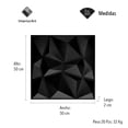thumbnail image 3 of PANEL 3D DECORATIVO 50X50 CM 20 PZAS COLOR NEGRO FIGURA DIAMANTE, 3 of 7