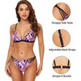 thumbnail image 3 of Attraco Women's Triangle Bikini High Cut Swimsuit V Neck Two Piece Swimsuit, 3 of 7