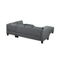 thumbnail image 6 of ASINMAK L Shaped Sectional Sofa, Fabric Upholstered with Chaise and Ottoman, Black, 6 of 9
