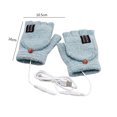 thumbnail image 3 of Guantes eléctricos USB Cómodos mitones portátiles con calefacción para el hogar (verde) Likrtyny Libre de BPA, 3 of 6