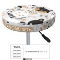 thumbnail image 4 of Balery Funny Animals Series Velvet Round Bar Chair Cushion Cover Adjustable, Protects From Scratches And Stains, Soft & Washable Ideal For Wooden And Metal Stools - 14 Inch, 4 of 7
